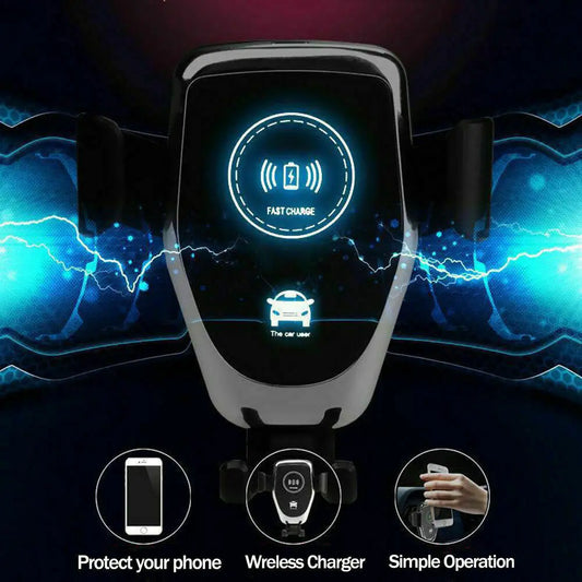 10W QI Wireless Fast Car Charger Mount Holder Stand Automatic Clamping Charging